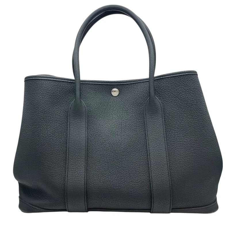 HERMES GARDEN PARTY PM C STAMP BLACK SHW HANDBAG (1 of 10)