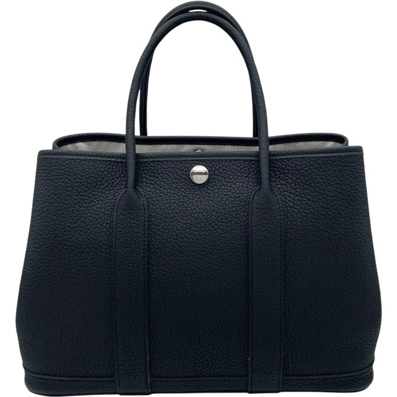 HERMES GARDEN PARTY TPM W STAMP BLACK SHW NEGONDA HANDBAG: HERMES Garden Party TPM W Stamp Black SHW Negonda Handbag Brand: HERMES Type: Handbag Material: Negonda Color: Black SV Hardware Size: W: 30cm / H: 21cm / D: 14cm Accessories: None Accesso