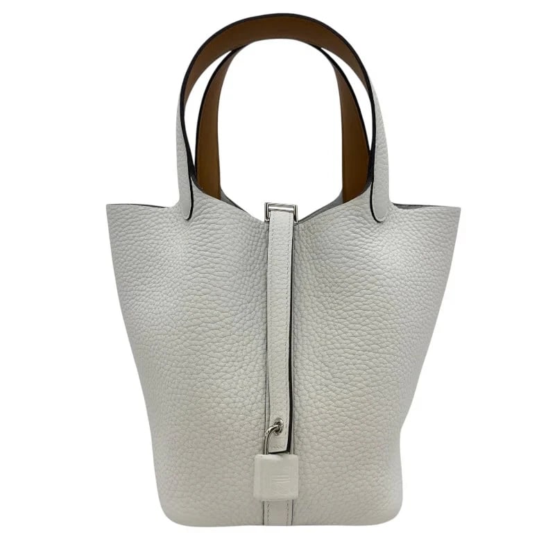 HERMES PICOTIN LOCK PM ECLAT K STAMP NEW WHITE/SESAME HANDBAG (1 of 6)