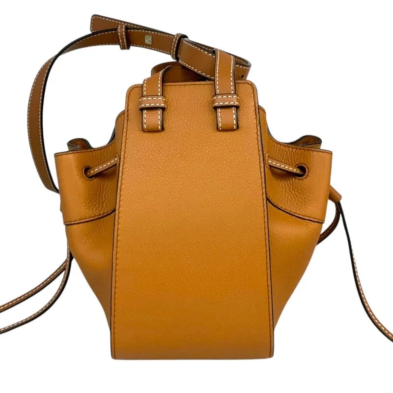 LOEWE HAMMOCK DRAWSTRINGS MINI BROWN HANDBAG - 4