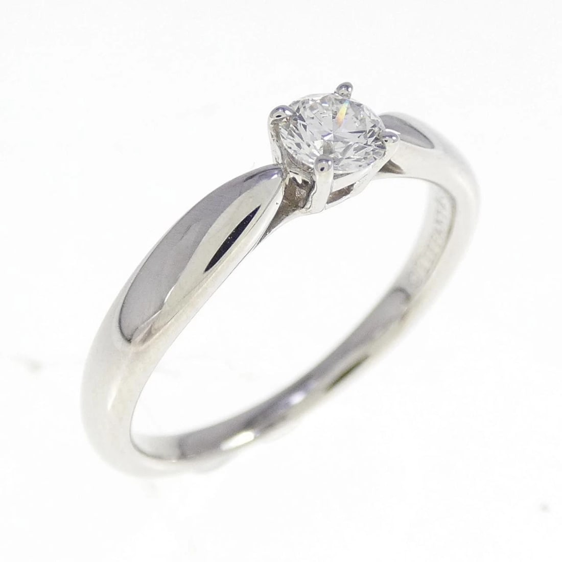 TIFFANY & CO. HARMONY RING: Tiffany & Co. Harmony Ring Brand: Tiffany Type: Ring Material: Platinum 950, Main Stone/Creation Natural Color: White Size: 3.5-4 (US size) Accessories: None Accessories Notice: When