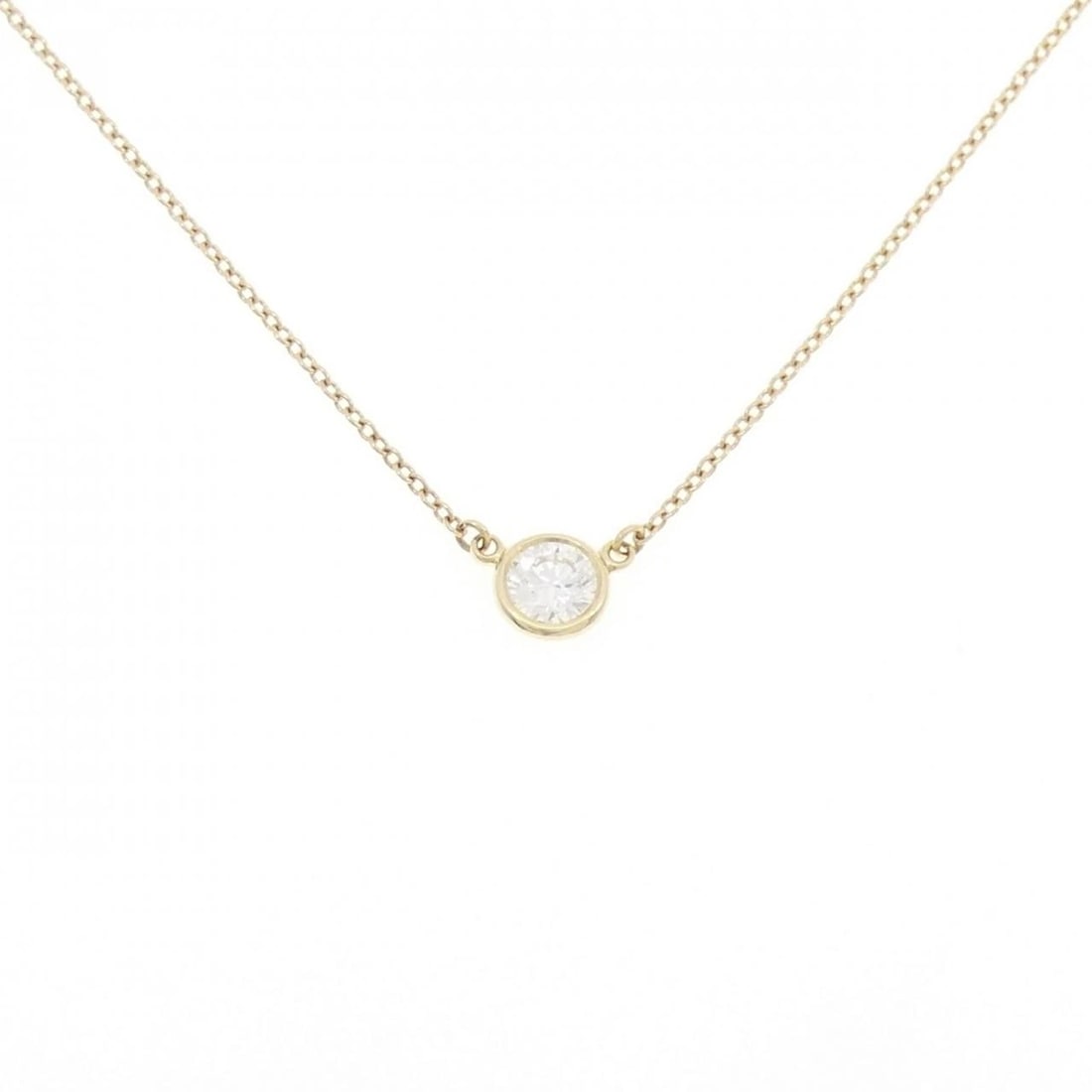 TIFFANY & CO. BY THE YARD NECKLACE: Tiffany & Co. By the Yard Necklace Brand: Tiffany Type: Necklace Material: 750 Yellow Gold, Main Stone/Creation Natural Color: Yellow Gold Size: ActualSize Diameter: 5.3mm Chain Max. W: 0.9mm 