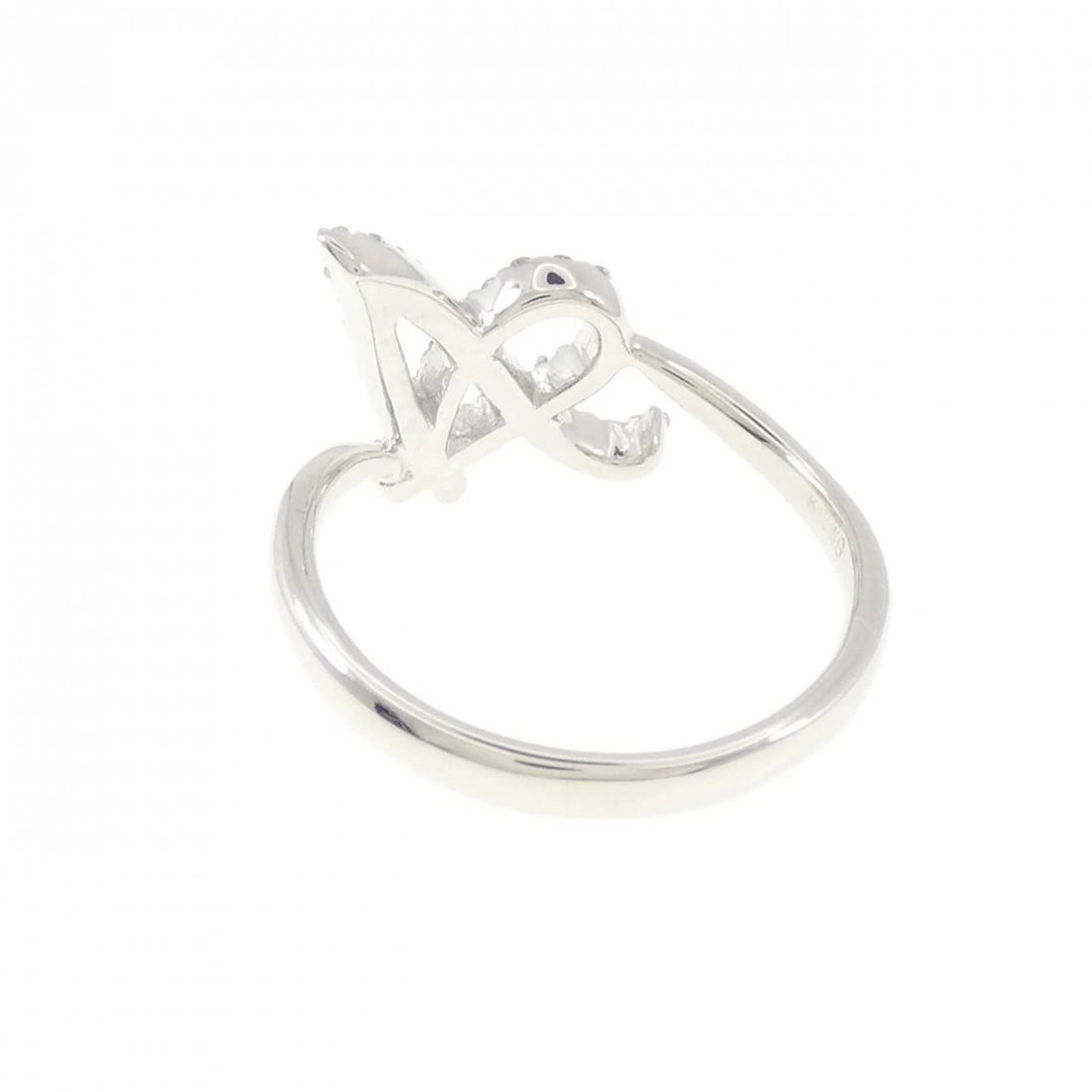 K18WG INITIAL A DIAMOND RING - 3