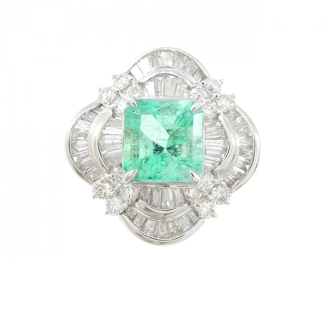 PT900 EMERALD RING - 2