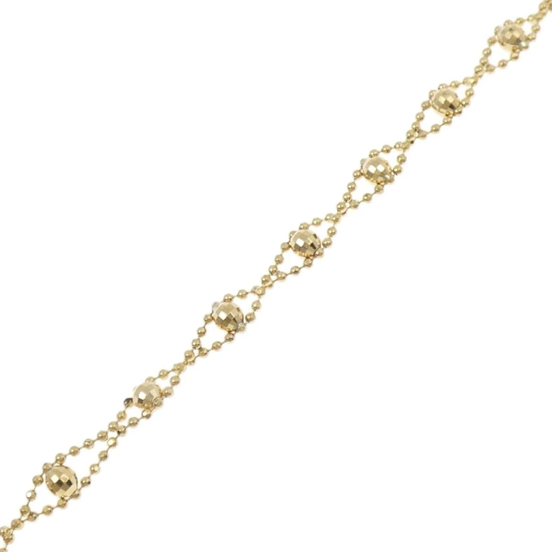 K18YG BRACELET: K18YG Bracelet Brand: Unbranded Type: Bracelet Material: K18 Yellow Gold, Color: Yellow Gold Size: 19cmActualSize Max W: 5.9mm Accessories: None Accessories Notice: When purchasing pre-own