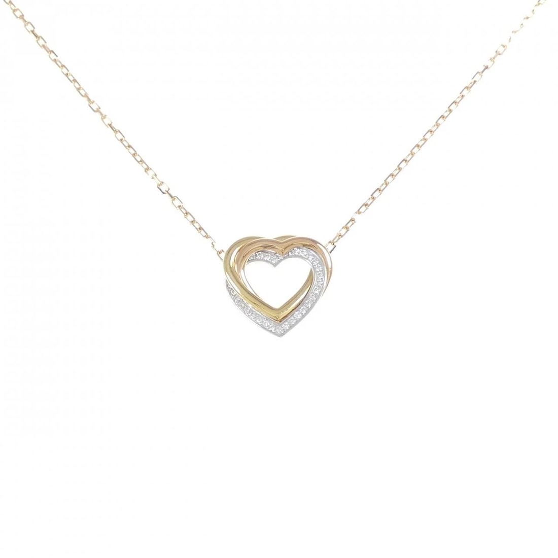 CARTIER TRINITY HEART NECKLACE: Cartier Trinity Heart Necklace Brand: CARTIER Type: Necklace Material: 750750 Yellow Gold/750 White Gold/750 Pink Gold, Main Stone/Creation Natural Color: Yellow Gold White Gold Pink Gold 