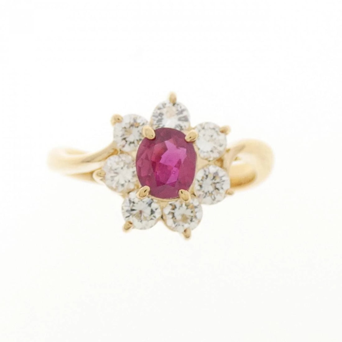 K18YG RUBY RING - 2