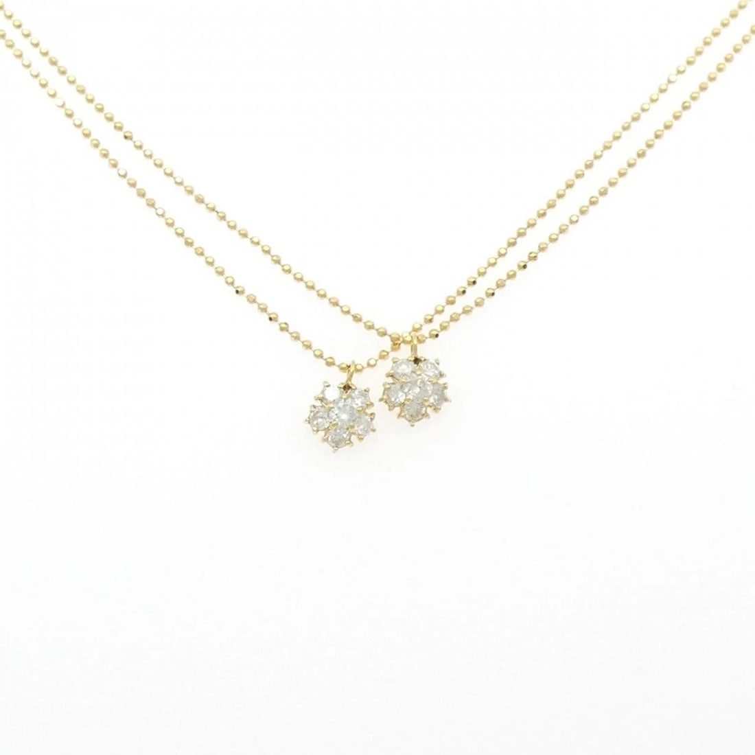 K18YG DIAMOND NECKLACE: K18YG Diamond Necklace Brand: Unbranded Type: Diamond Necklace Material: 18K Yellow Gold, Main Stone/Creation Natural Color: Yellow Gold Size: 40cm Actual Size Pendant length approx. x width
