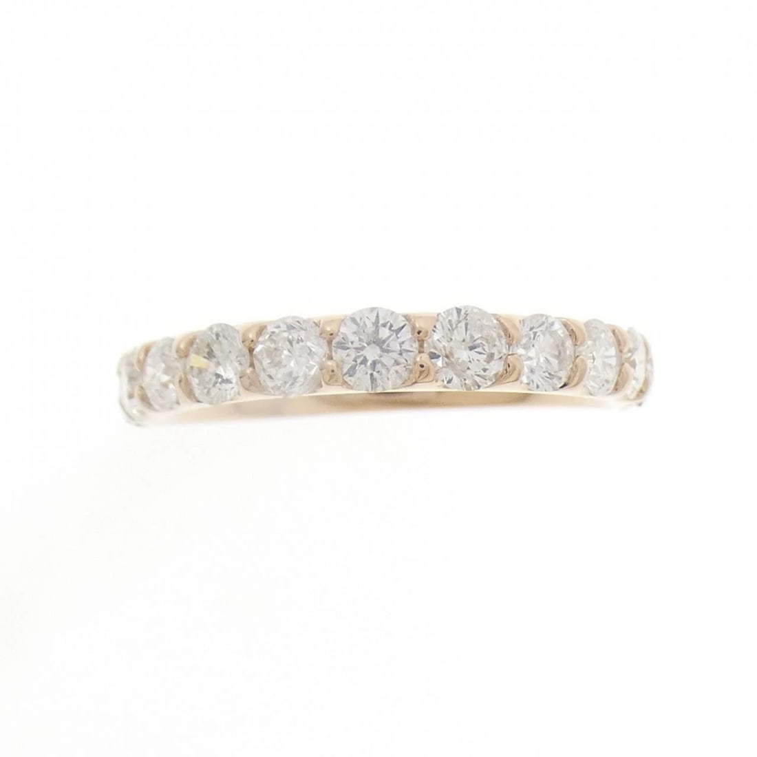K18PG HALF ETERNITY DIAMOND RING - 2