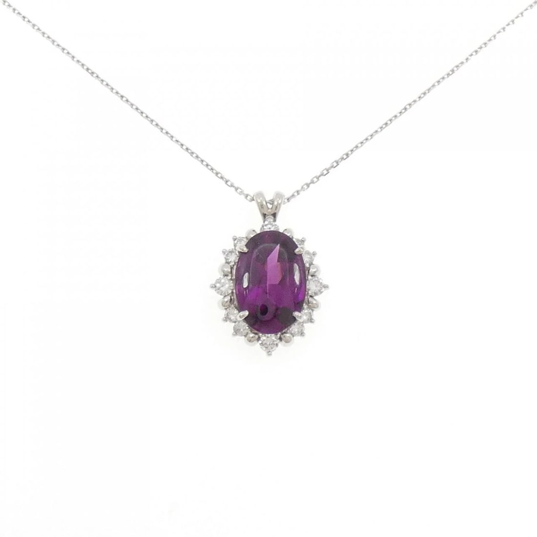PT900 PT850 GARNET NECKLACE: PT900 PT850 Garnet Necklace Brand: Unbranded Type: Necklace Material: Platinum 900 Platinum Platinum 850, Color: None Size: 46cmActualSize Pendant top H x W: 22.5mmx16.0mm Chain Max. W: 0.9mm 