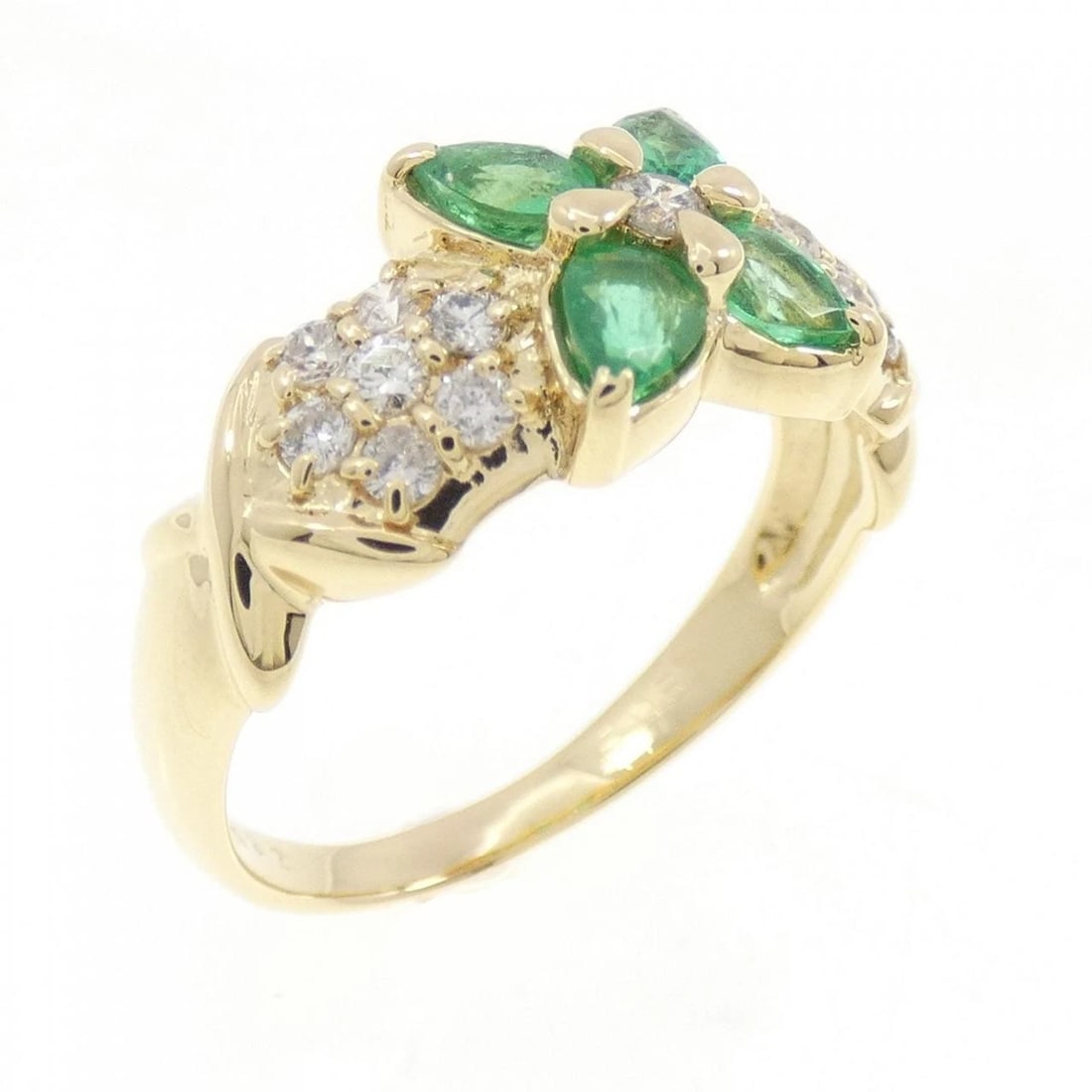 K18YG EMERALD RING: K18YG Emerald Ring Brand: Unbranded Type: Ring Material: K18 Yellow Gold, Color: YG Size: 6.5 US Accessories: None Accessories Notice: When purchasing pre-owned goods, please refer to the