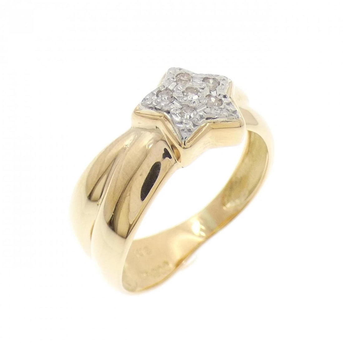 K18YG PT900 STAR DIAMOND RING: K18YG PT900 Star Diamond Ring Brand: Unbranded Type: Ring Material: K18 Yellow Gold Platinum 900 Platinum, Main Stone/Creation natural Color: Yellow Gold Size: 4.5-5 US Accessories: None