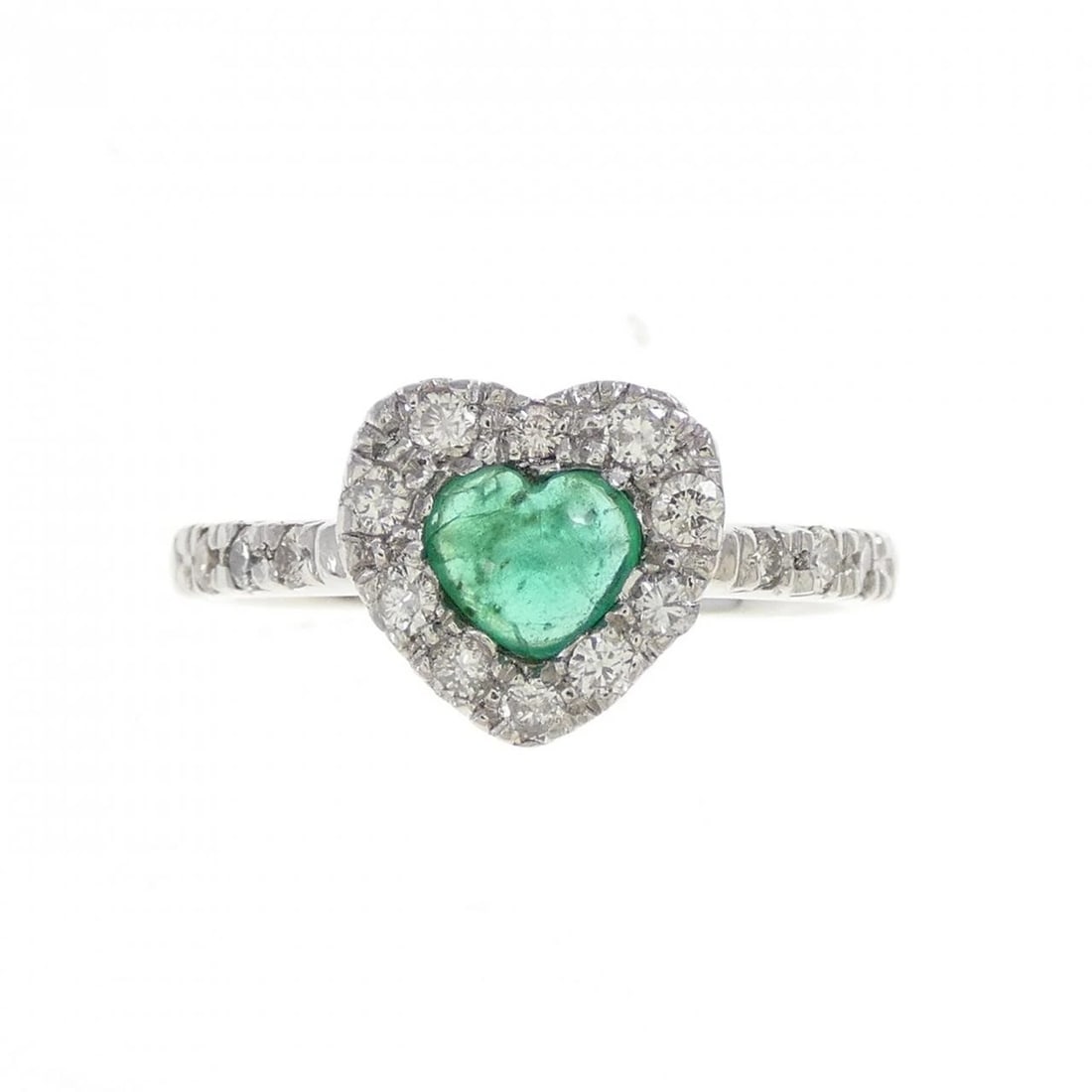 750WG HEART EMERALD RING - 2