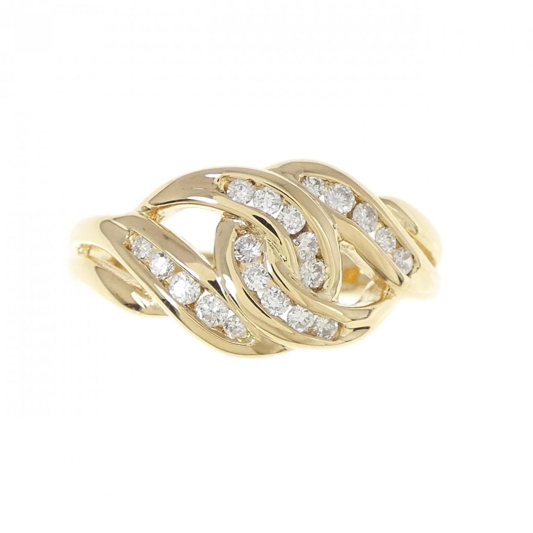K18YG DIAMOND RING - 2