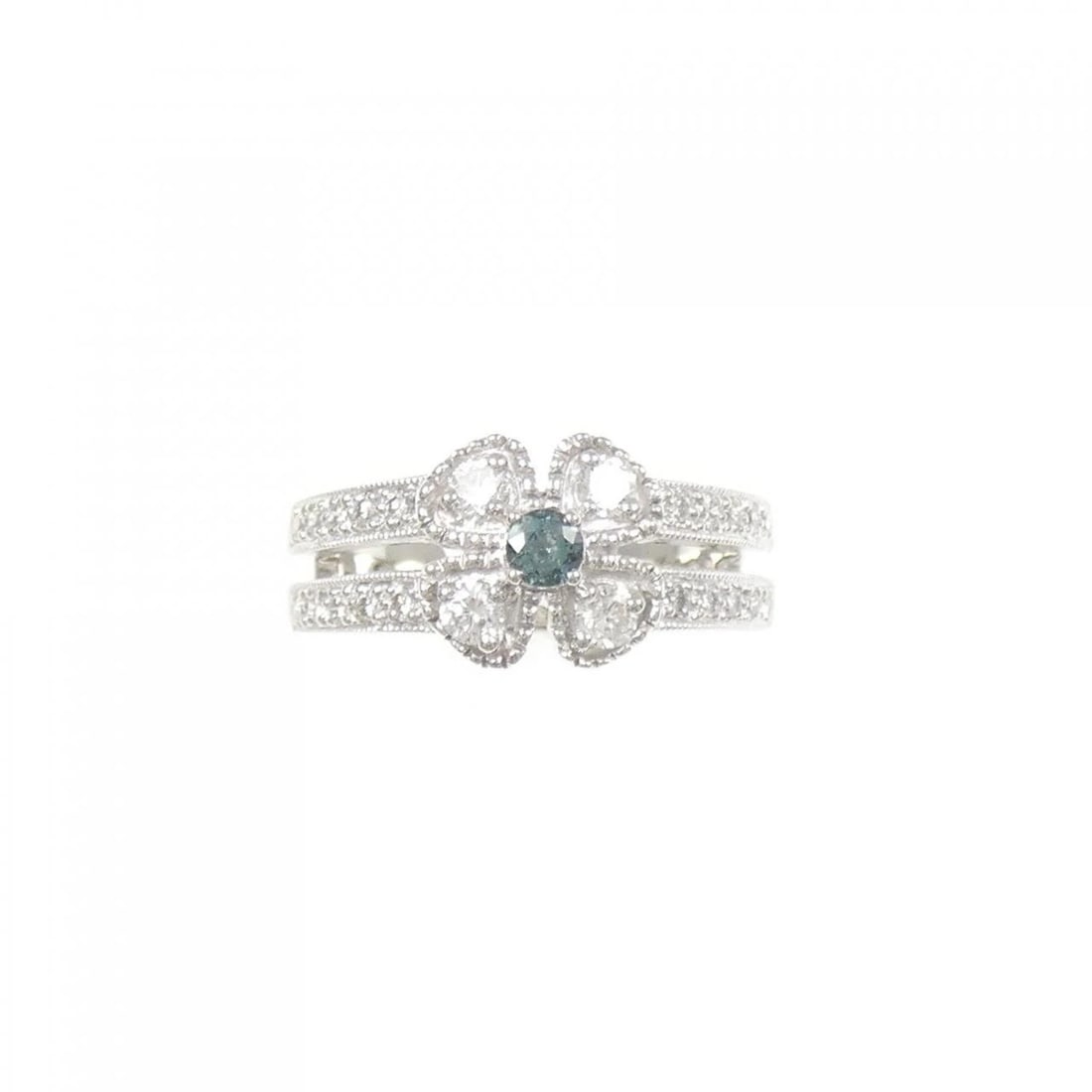 PT900 FLOWER ALEXANDRITE RING - 2