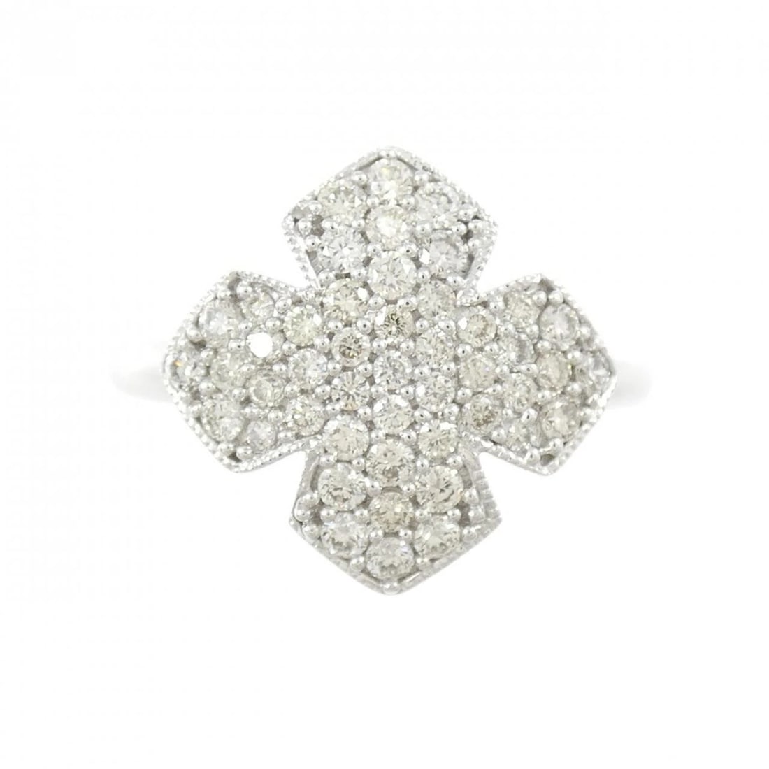 K18WG DIAMOND RING - 2