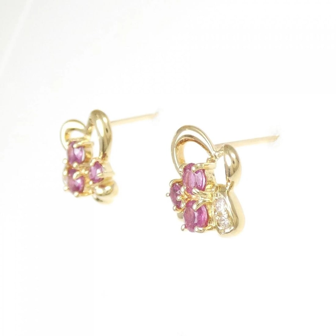 K18YG RUBY EARRINGS - 2