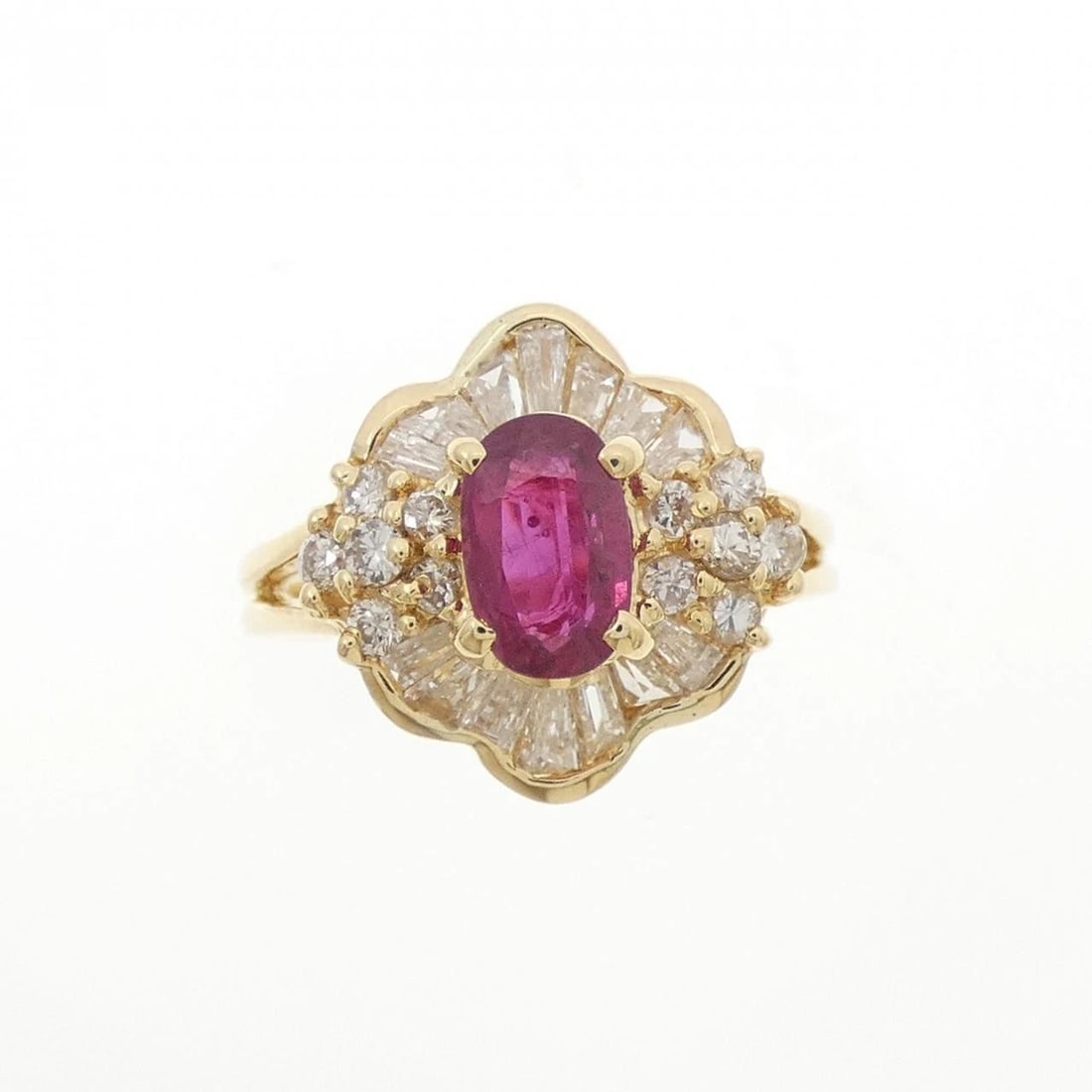 K18YG RUBY RING - 2