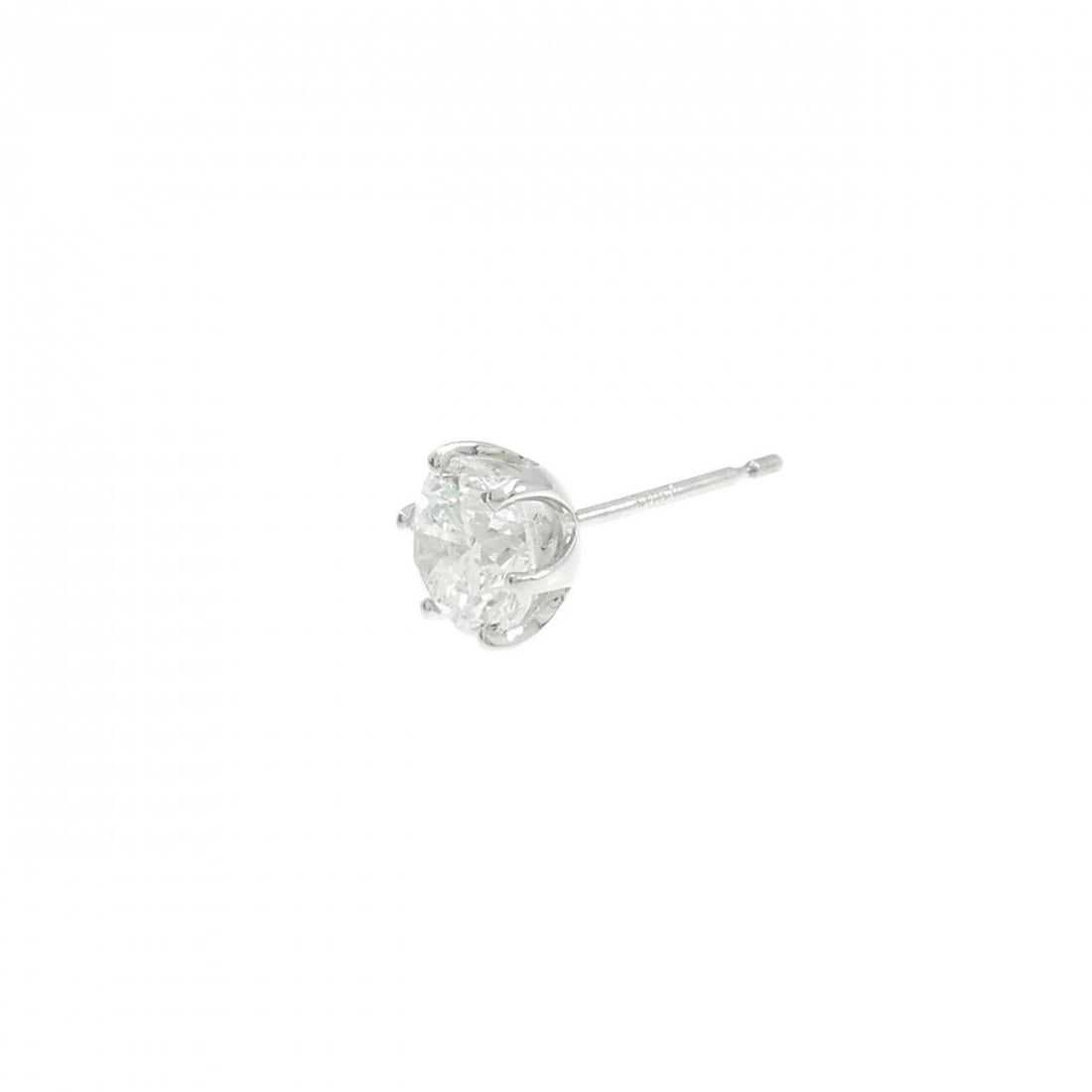 PT900 SOLITAIRE DIAMOND EARRINGS - 2
