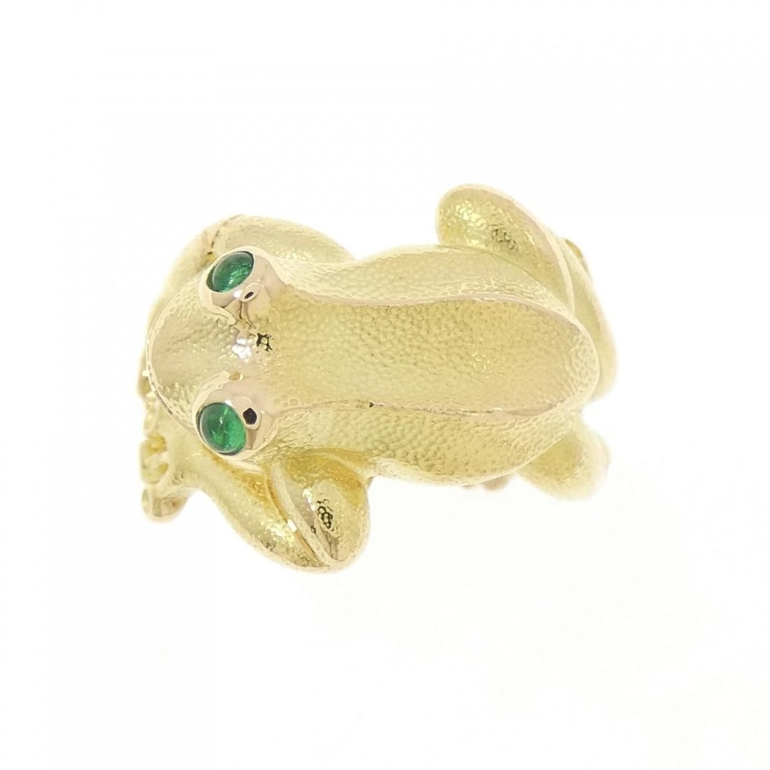 K18YG FROG EMERALD RING - 2