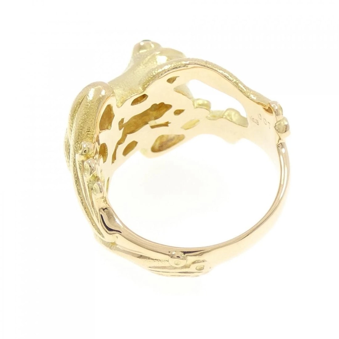 K18YG FROG EMERALD RING - 3