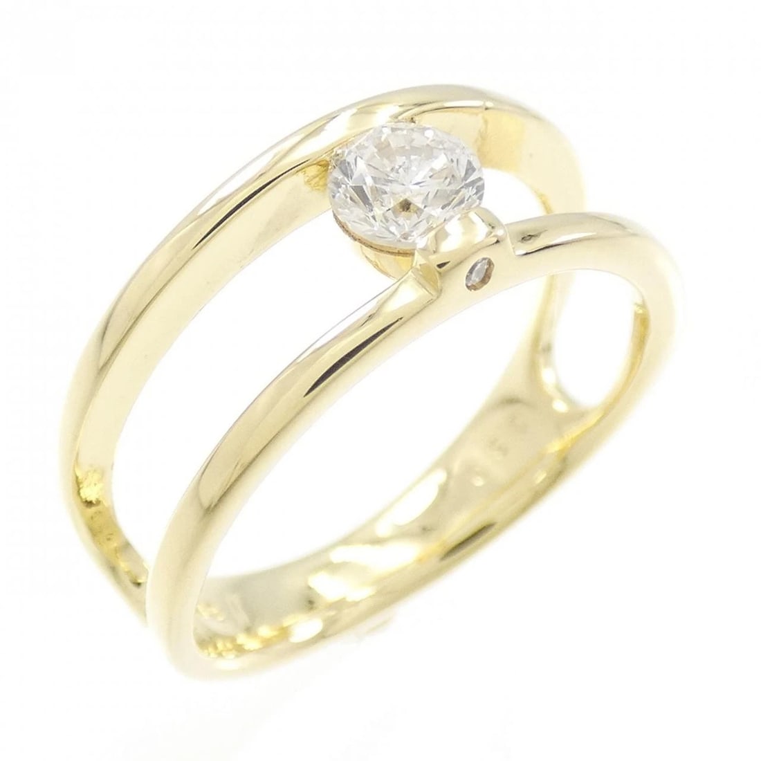 K18YG DIAMOND RING: K18YG Diamond Ring Brand: Unbranded Type: Ring Material: K18 Yellow Gold, Main Stone/Creation natural Color: Yellow Gold Size: 6-6.5 US Accessories: None Accessories Notice: When purchasing