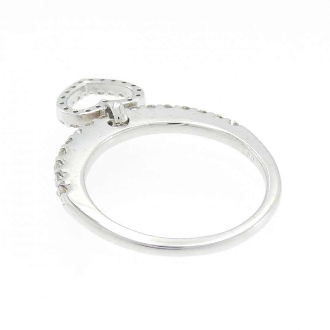 K18WG HEART DIAMOND RING - 3