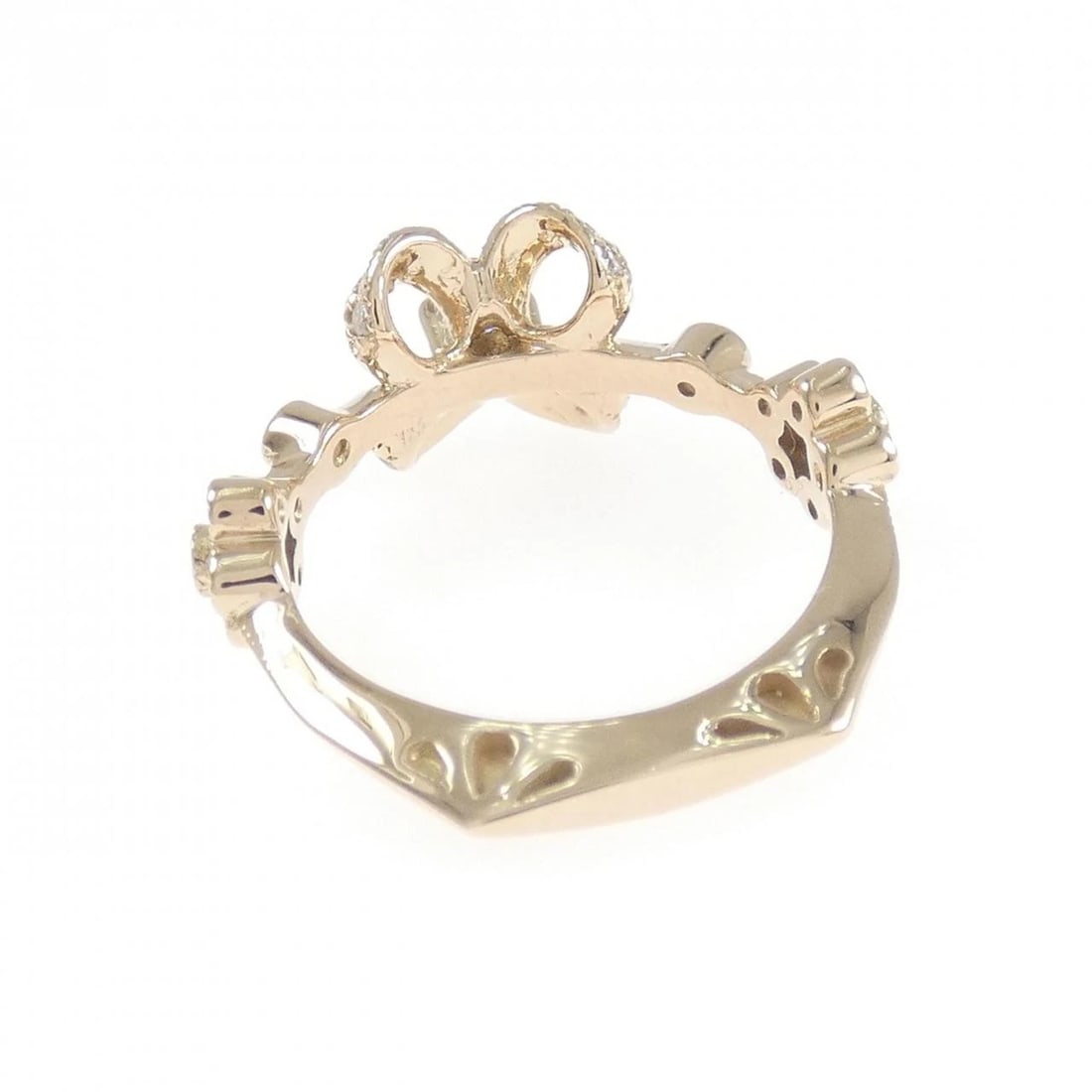 K18PG FLOWER DIAMOND RING - 3