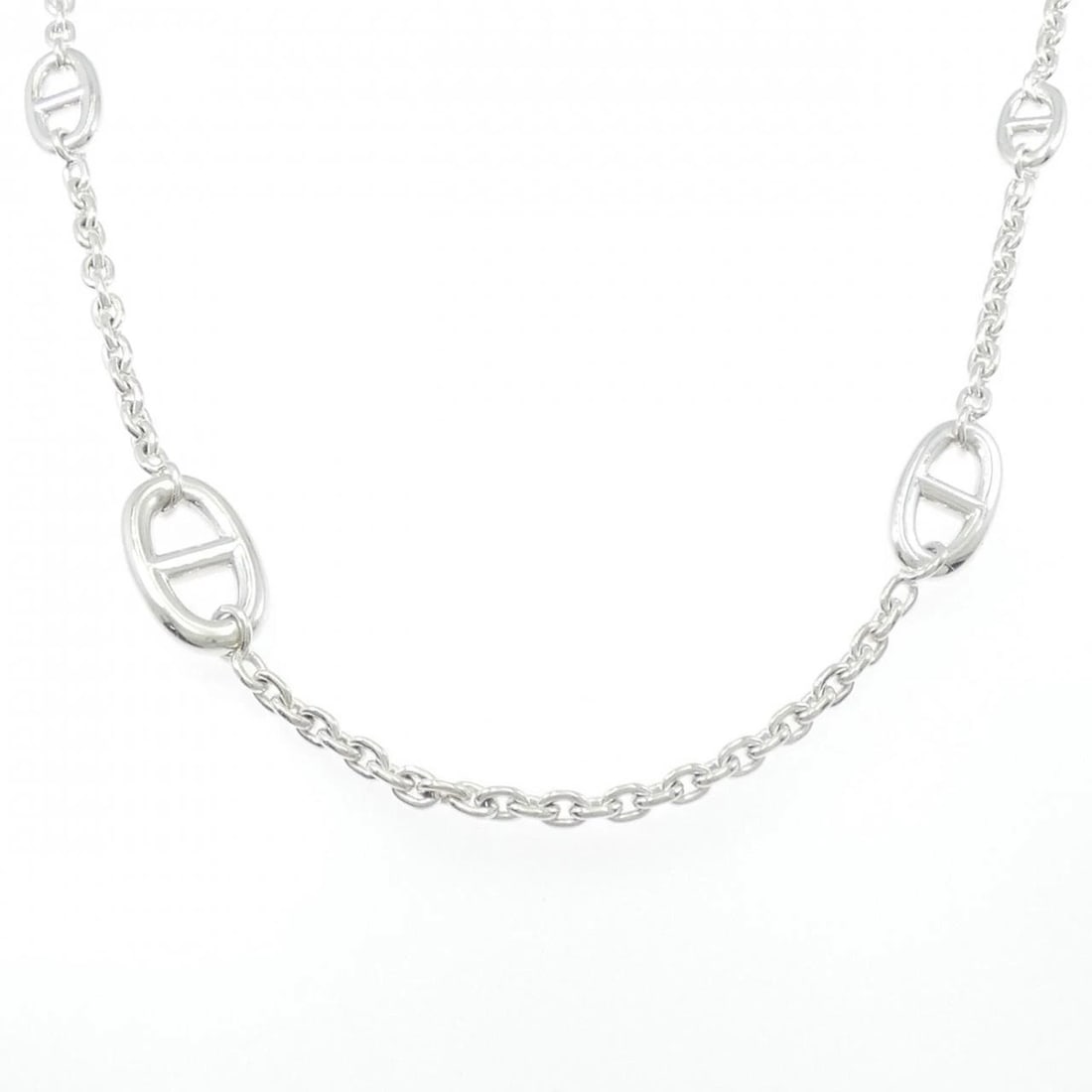 HERMES FARANDOLE NECKLACE: HERMES Farandole Necklace Brand: HERMES Type: Necklace Material: 925 Silver, Color: Silver Size: ActualSize Motif Max. W: 13.8mm Chain Max. W: 3.9mm Size78cm Accessories: None Accessories