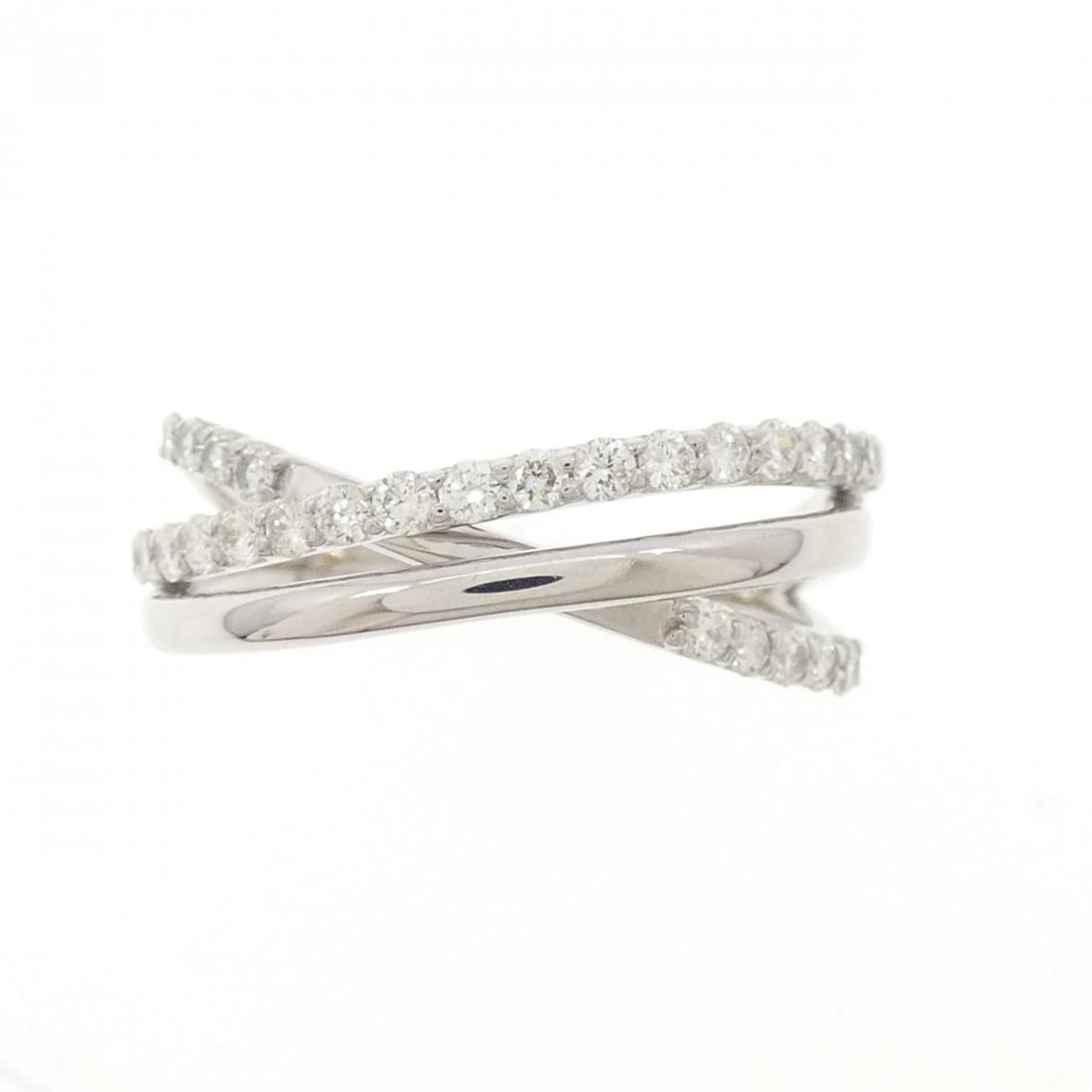 K18WG DIAMOND RING - 2