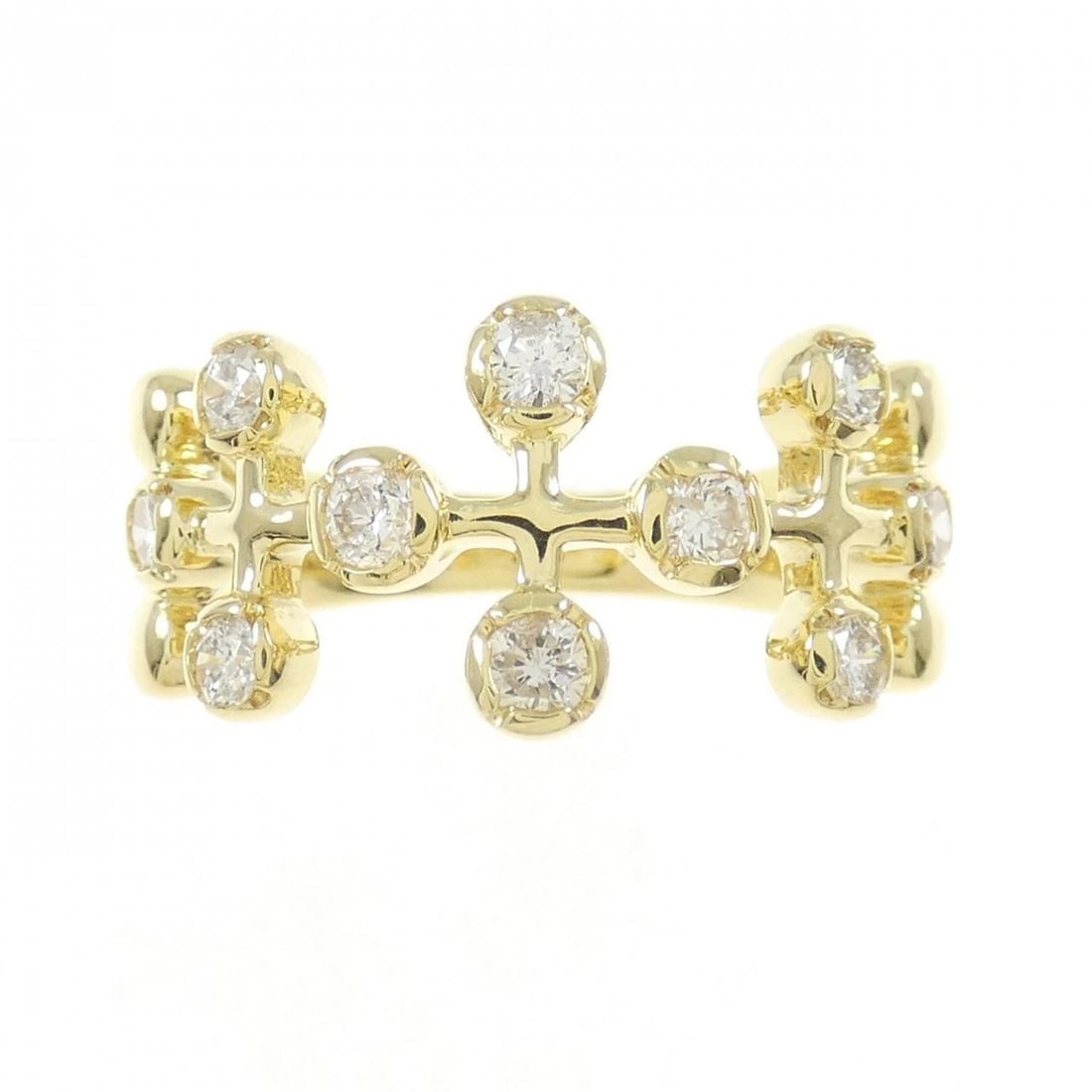 K18YG DIAMOND RING - 2