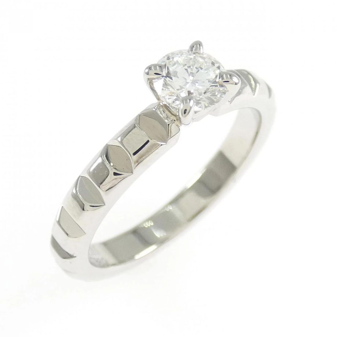 BOUCHERON CLOU DE PARIS RING: Boucheron Clou de Paris Ring Brand: Boucheron Type: Ring Material: Platinum 950, Main Stone/Creation Natural Color: White Size: US 4.5 Accessories: None Accessories Notice: When purchasing