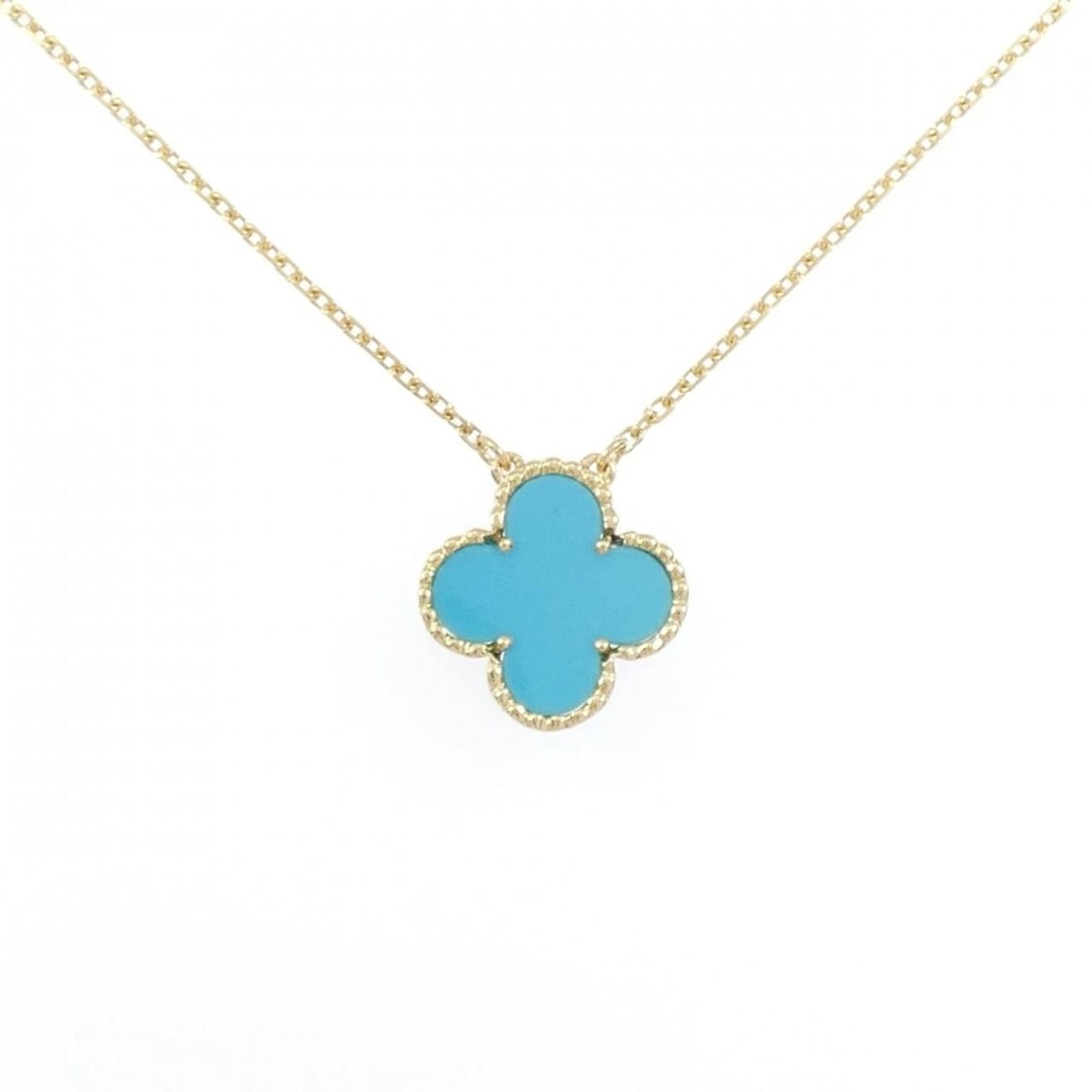 VAN CLEEF & ARPELS ALHAMBRA NECKLACE: Van Cleef & Arpels Alhambra Necklace Brand: Van Cleef & Arpels Type: Necklace Material: 750 Yellow Gold, Color: Yellow Gold Size: 38 42cm, ActualSize Pendant top H x W: 14.5mmx14.5mm Chain