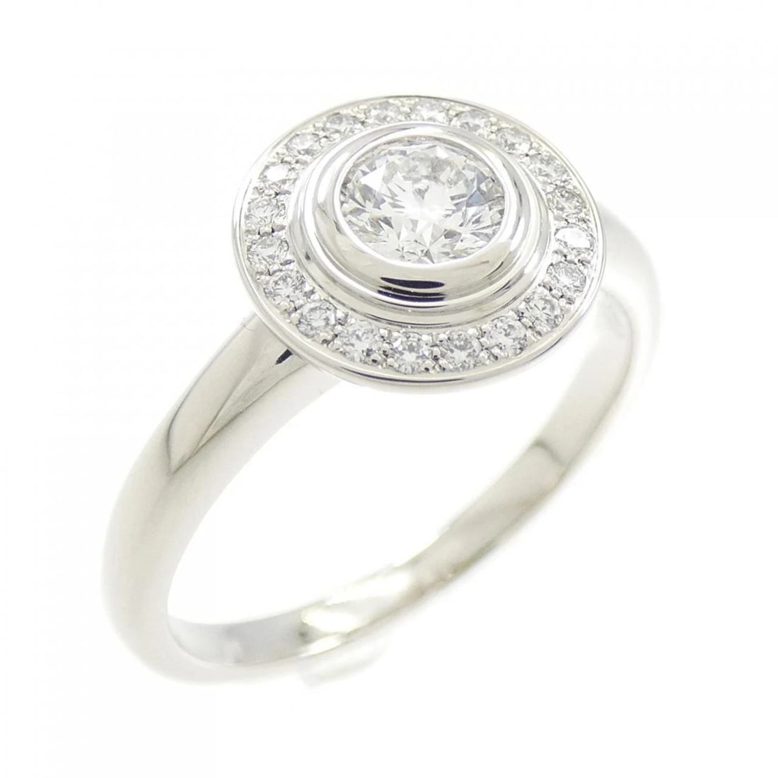 CARTIER D'AMOUR RING: Cartier d'Amour Ring Brand: Cartier Type: Ring Material: Platinum, Main Stone/Creation Natural Color: White Size: 4.5-5 (US size) Accessories: None Accessories Notice: When purchasing pre-