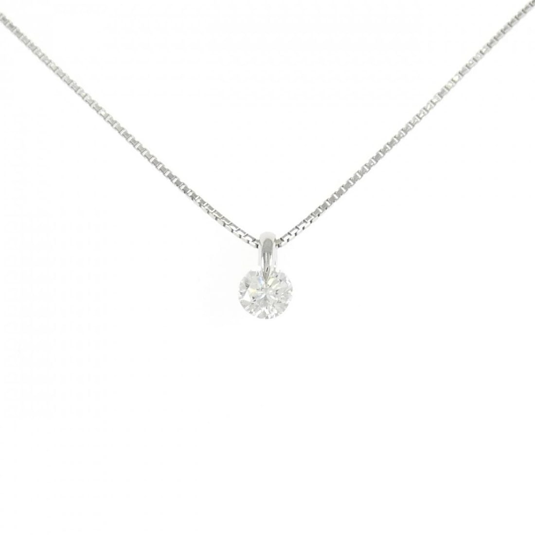 PT900 SOLITAIRE DIAMOND NECKLACE: PT900 Solitaire Diamond Necklace Brand: Unbranded Type: Necklace Material: Platinum 900 Platinum, Main Stone/Creation Natural Color: None Size: ActualSize Pendant top H x W: 8.7mmx5.1mm Chain