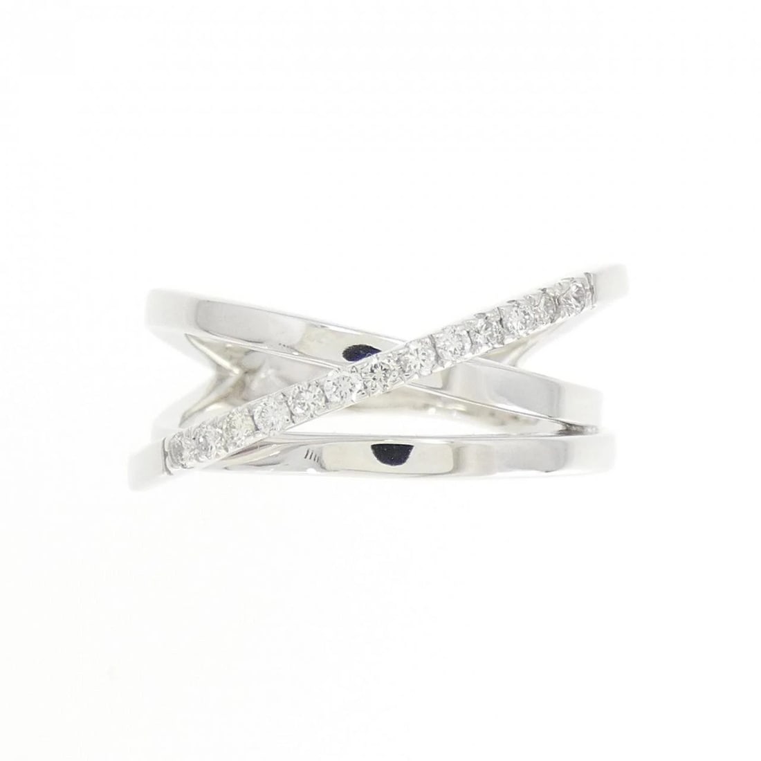 K18WG DIAMOND RING - 2
