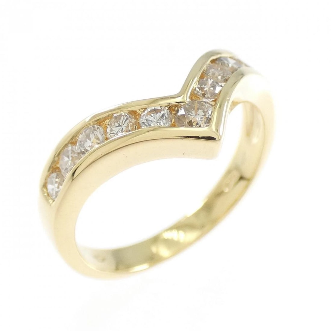 750YG DIAMOND RING: 750YG Diamond Ring Brand: Unbranded Type: Ring Material: 750 Yellow Gold, Main Stone/Creation natural Color: Yellow Gold Size: 6 US Accessories: None Accessories Notice: When purchasing pr