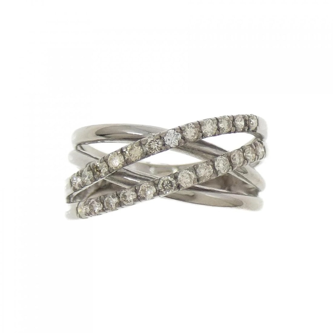 K18WG DIAMOND RING - 2