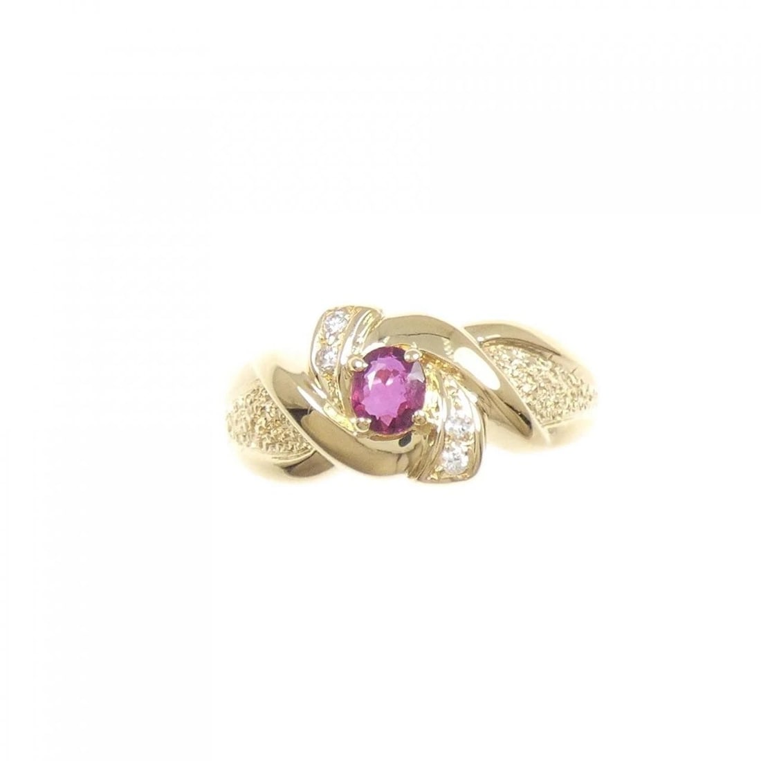 K18YG RUBY RING - 2