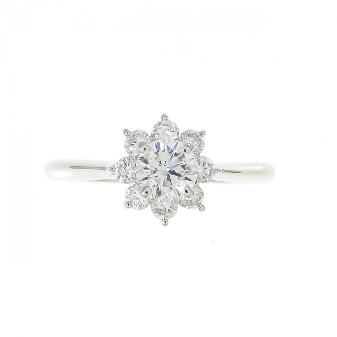 PT900 FLOWER DIAMOND RING - 2