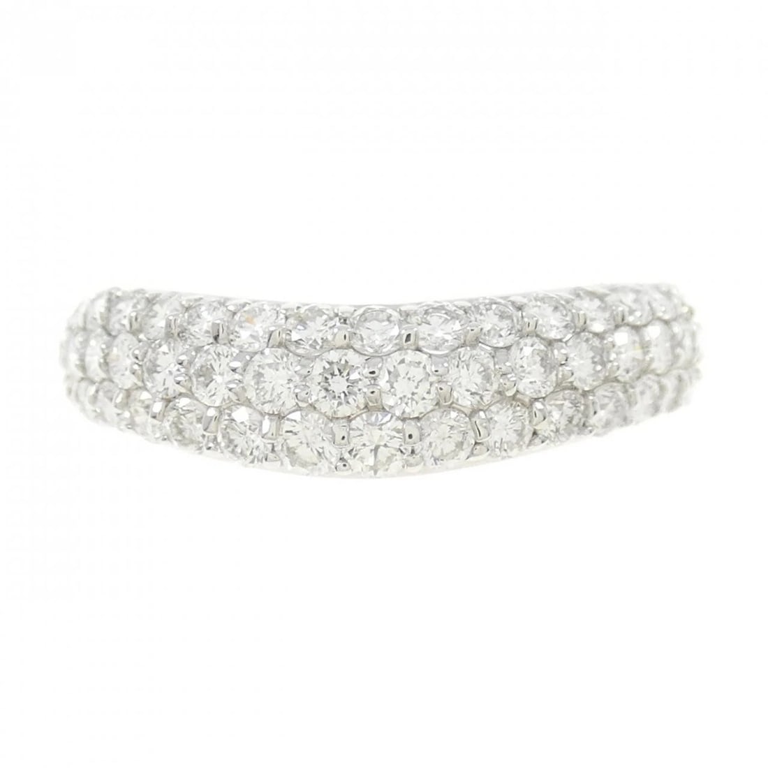 K18WG PAVE DIAMOND RING - 2