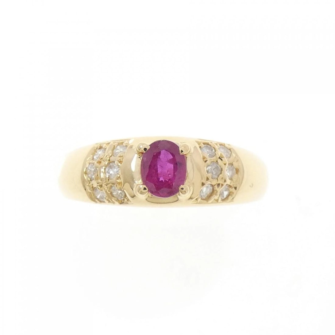 K18YG RUBY RING - 2