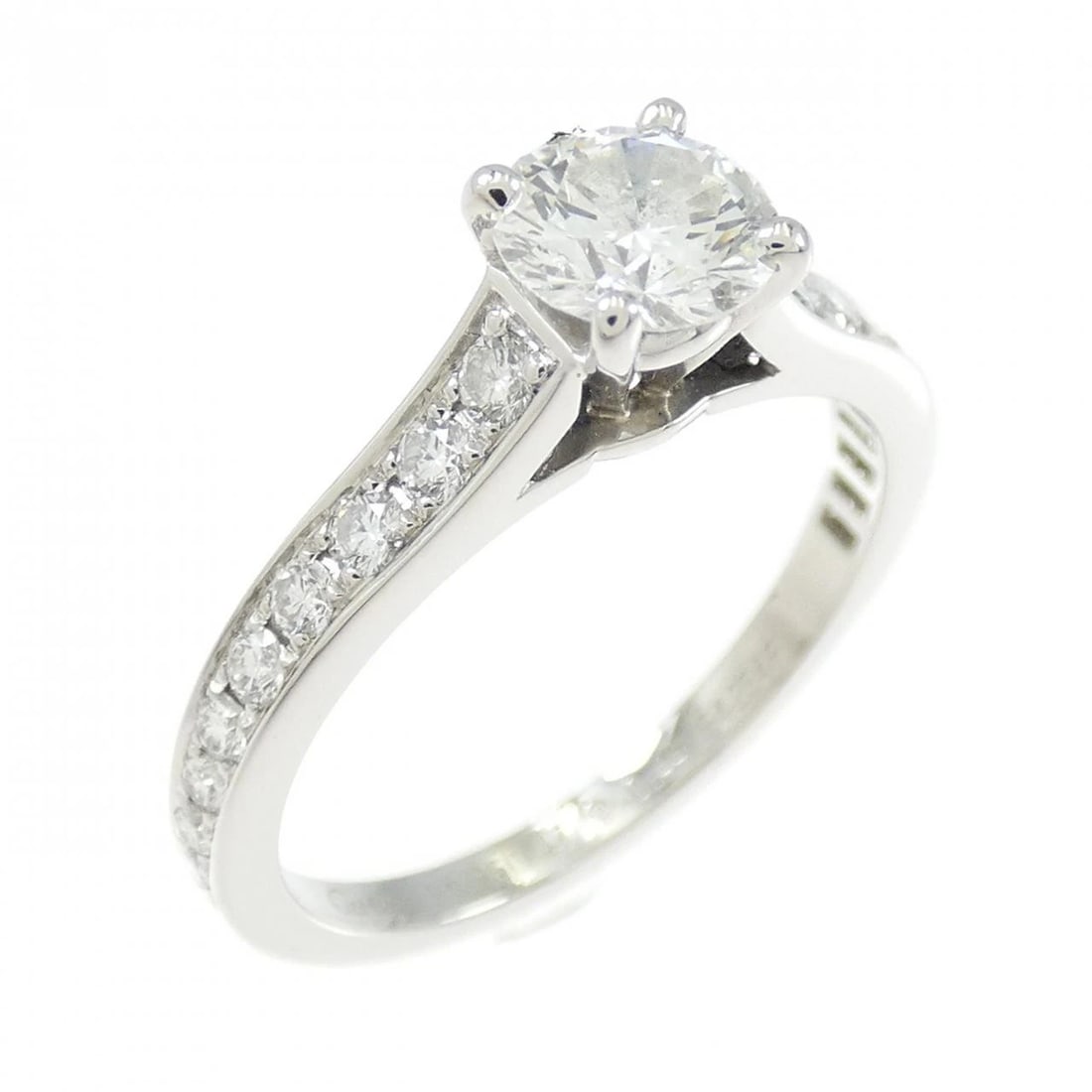 CARTIER SOLITAIRE RING: Cartier Solitaire Ring Brand: CARTIER Type: Ring Material: Platinum950, Main Stone/Creation Natural Color: White Size: US 4.5 Accessories: None Accessories Notice: When purchasing pre-owne