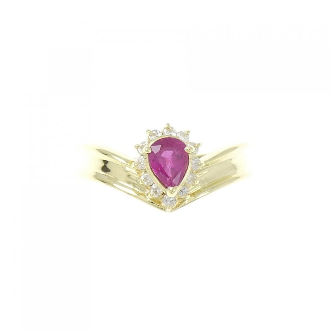 K18YG RUBY RING - 2