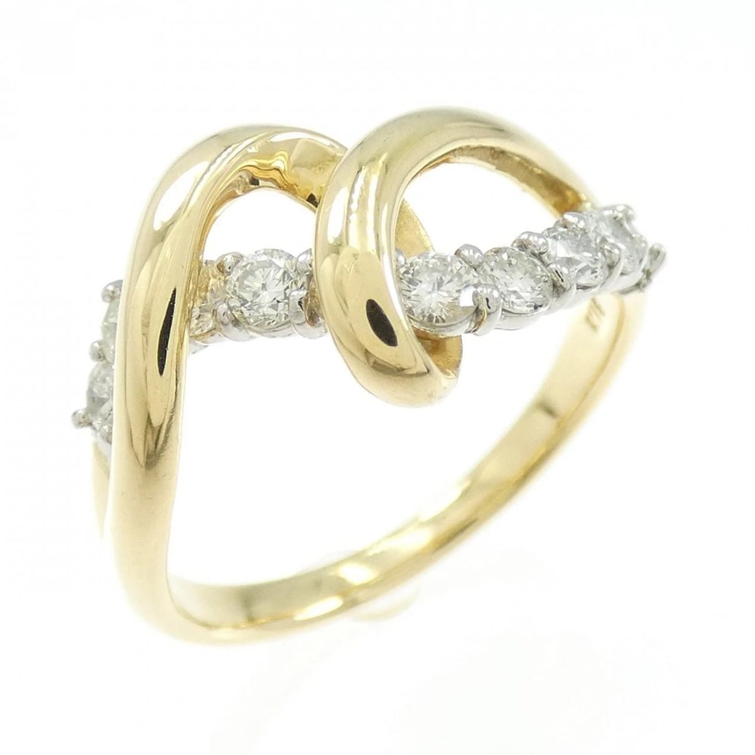 K18YG PT900 DIAMOND RING: K18YG PT900 Diamond Ring Brand: Unbranded Type: Ring Material: K18 Yellow Gold Platinum 900 Platinum, Main Stone/Creation Natural Color: Yellow Gold Size: 6.5 US Accessories: None Accessories