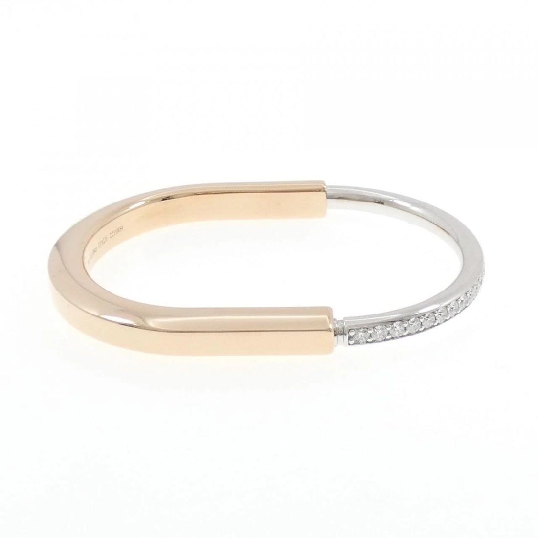 TIFFANY & CO. ROCK BANGLE: TIFFANY & Co. Rock Bangle Brand: TIFFANY&Co. Type: bracelet Material: 750 pink gold/750 white gold, Main Stone/Creation Natural Color: pink gold white gold Size: 15.5cmActual Size Max width