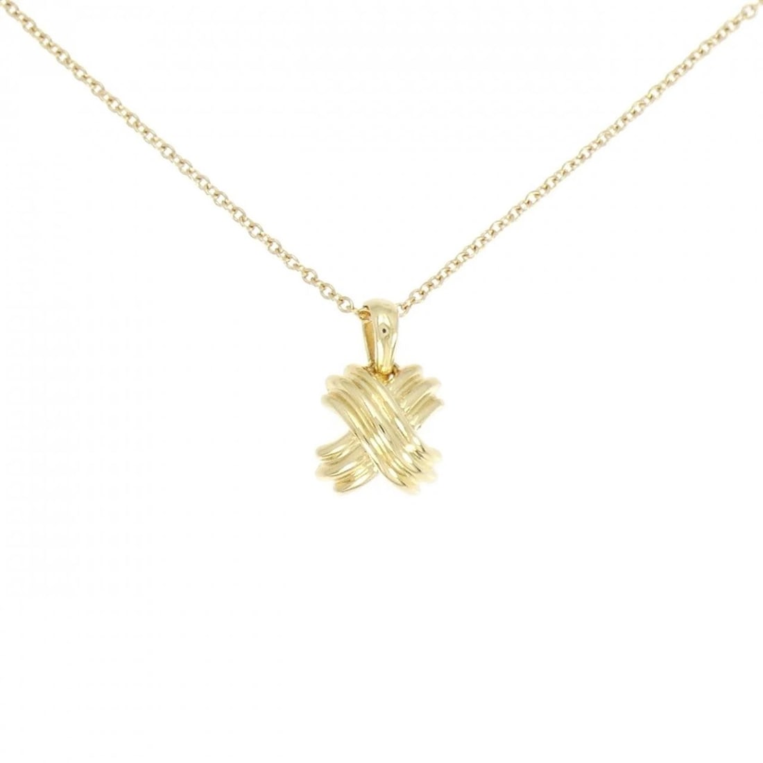 TIFFANY SIGNATURE NECKLACE: Tiffany Signature Necklace Brand: Tiffany Type: Necklace Material: 750 Yellow Gold, Color: Yellow Gold Size: ActualSize Pendant top H x W: 13.2mmx8.4mm Chain Max. W: 1.1mm Size41cm 