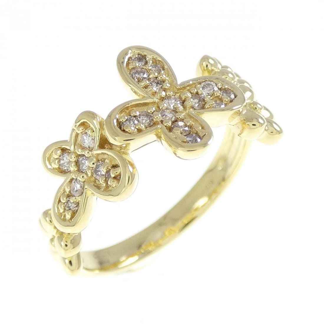 K18YG DIAMOND RING: K18YG Diamond Ring Brand: Unbranded Type: Ring Material: K18 Yellow Gold, Main Stone/Creation Natural Color: YG Size: 6 US Accessories: None Accessories Notice: When purchasing pre-owned