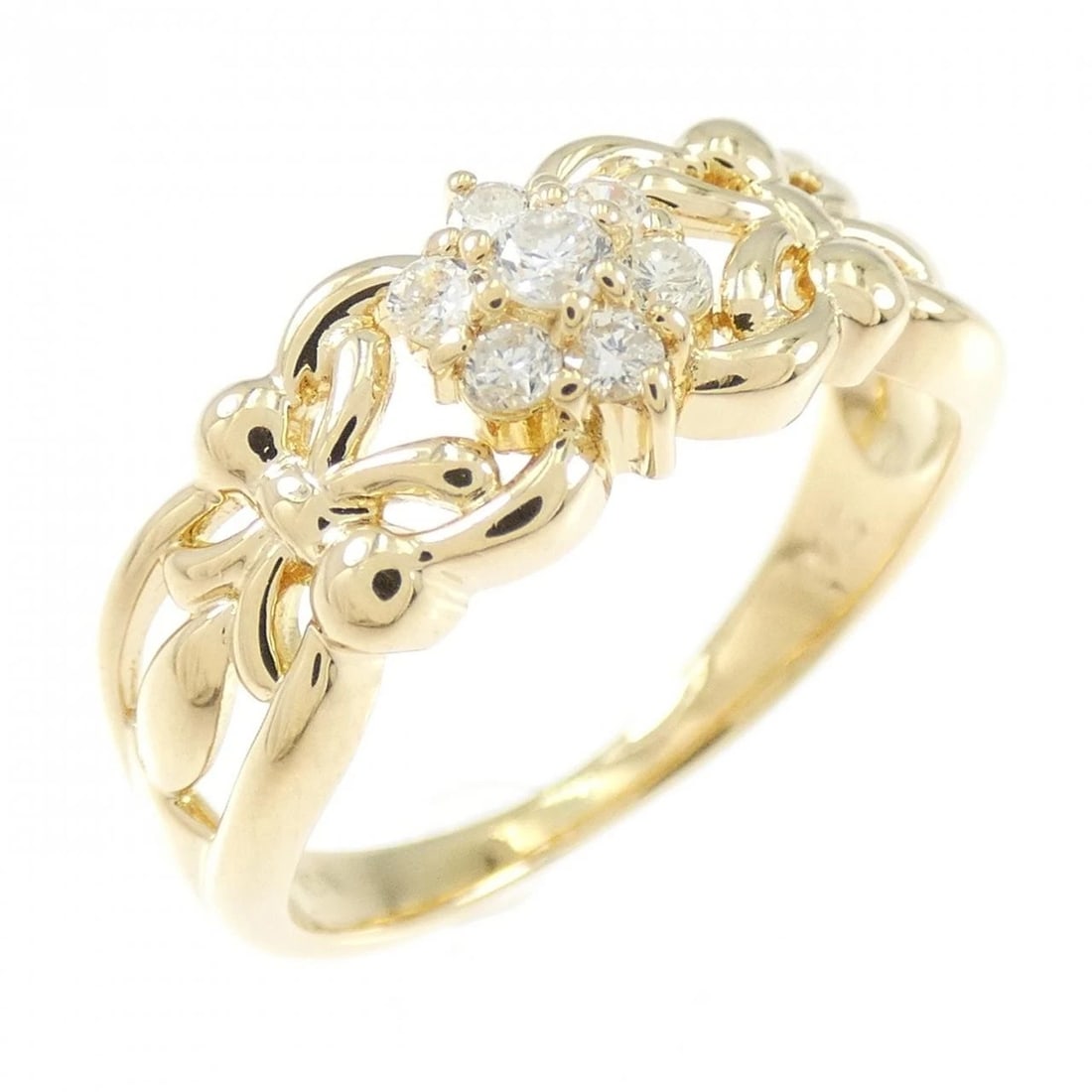 K18YG DIAMOND RING: K18YG Diamond Ring Brand: Unbranded Type: Ring Material: K18 Yellow Gold, Main Stone/Creation natural Color: Yellow Gold Size: 5 US Accessories: None Accessories Notice: When purchasing