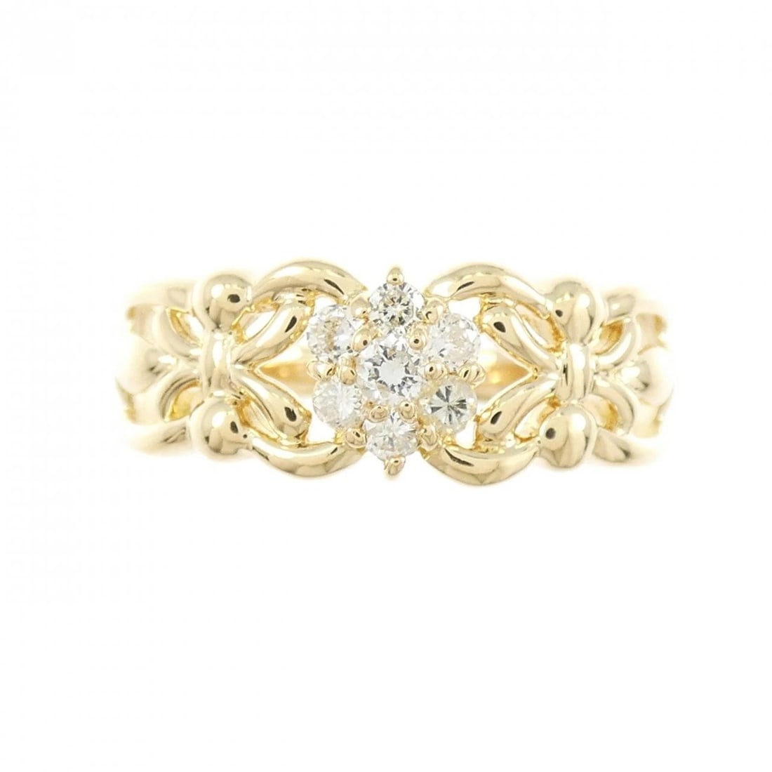 K18YG DIAMOND RING - 2